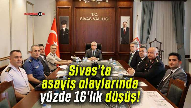 Sivas’ta asayiş olaylarında yüzde 16’lık düşüş!