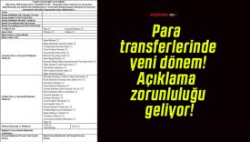 Para transferlerinde yeni dönem! Açıklama zorunluluğu geliyor!