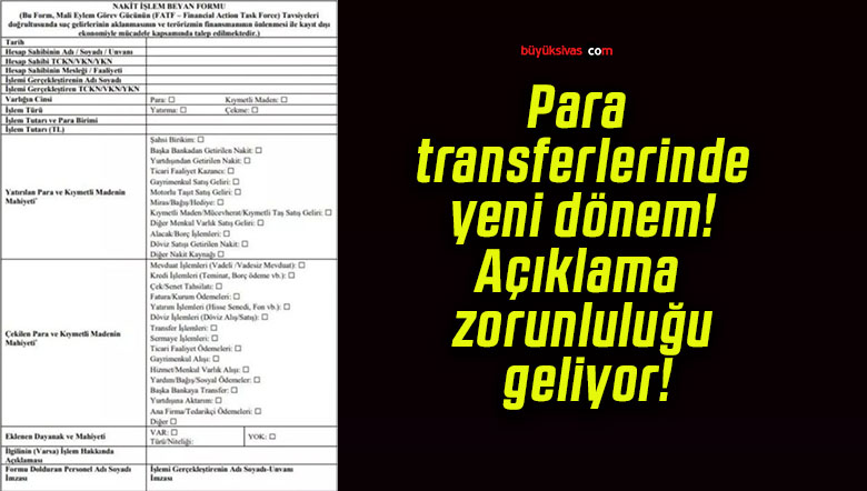 Para transferlerinde yeni dönem! Açıklama zorunluluğu geliyor!
