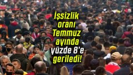 İşsizlik oranı Temmuz ayında yüzde 8’e geriledi!