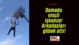 Damada vinçli işkence! Arkadaşları göbek attı!