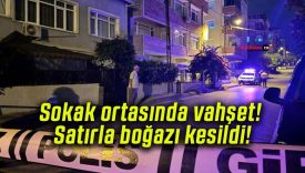 Sokak ortasında vahşet! Satırla boğazı kesildi!