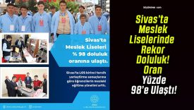 Sivas’ta Meslek Liselerinde Rekor Doluluk! Oran Yüzde 98’e Ulaştı!