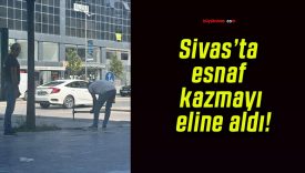 Sivas’ta esnaf kazmayı eline aldı!