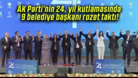 AK Parti’nin 24. yıl kutlamasında 9 belediye başkanı rozet taktı!