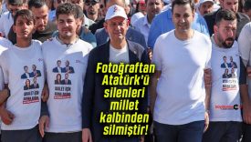 Özgür Özel: “Fotoğraftan Atatürk’ü silenleri millet kalbinden silmiştir”