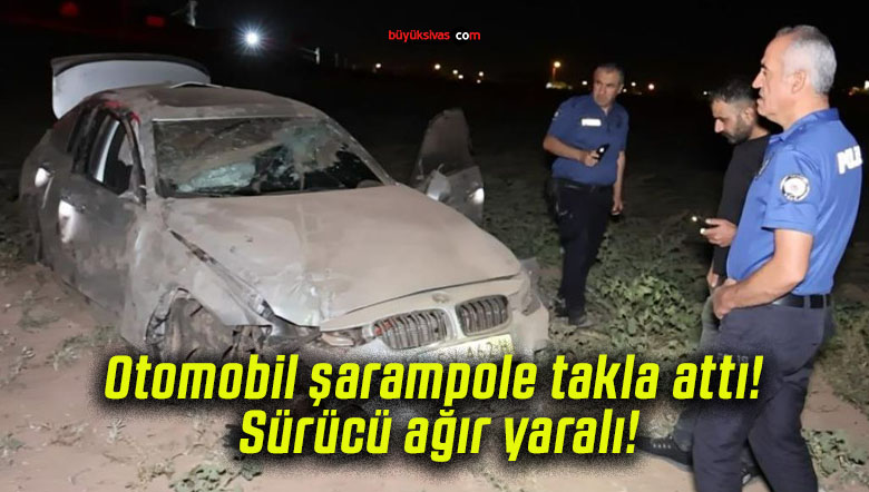 Otomobil şarampole takla attı! Sürücü ağır yaralı!