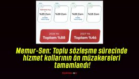 Memur-Sen: Toplu sözleşme sürecinde hizmet kollarının ön müzakereleri tamamlandı!