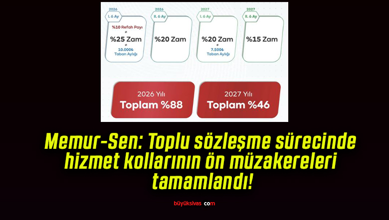 Memur-Sen: Toplu sözleşme sürecinde hizmet kollarının ön müzakereleri tamamlandı!
