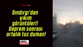 Sındırgı’dan yıkım görüntüleri! Deprem sonrası ortalık toz duman!