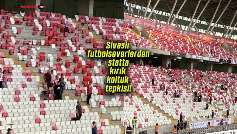 Sivaslı futbolseverlerden statta kırık koltuk tepkisi!