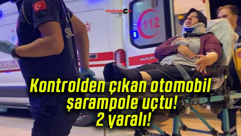 Kontrolden çıkan otomobil şarampole uçtu! 2 yaralı!