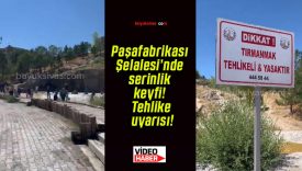 Paşafabrikası Şelalesi’nde serinlik keyfi! Tehlike uyarısı!