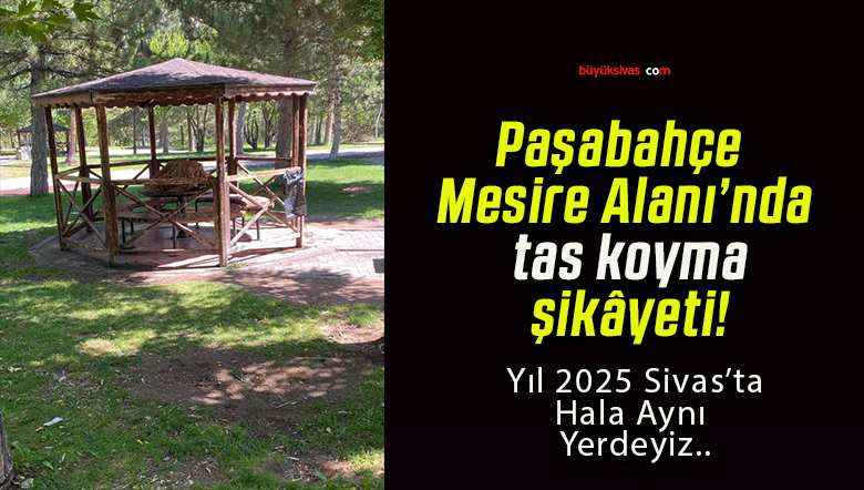 Paşabahçe Mesire Alanı’nda tas koyma şikâyeti!