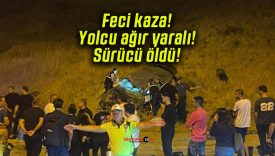 Feci kaza! Yolcu ağır yaralı! Sürücü öldü!
