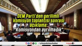DEM Parti’den gerilimli komisyon toplantısı sonrası açıklama: “Komisyondan ayrılmadık”