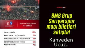 SMS Grup Sarıyerspor maçı biletleri satışta!