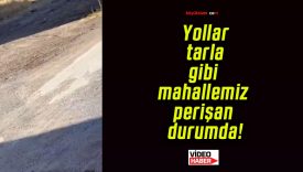 Yollar tarla gibi mahallemiz perişan durumda!
