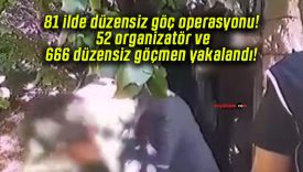 81 ilde düzensiz göç operasyonu! 52 organizatör ve 666 düzensiz göçmen yakalandı!