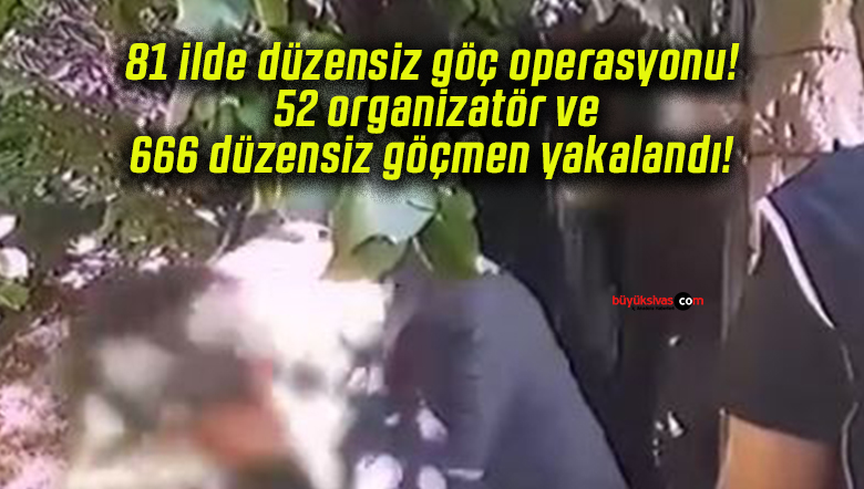 81 ilde düzensiz göç operasyonu! 52 organizatör ve 666 düzensiz göçmen yakalandı!