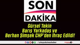 Gürsel Tekin, Barış Yarkadaş ve Berhan Şimşek CHP’den İhraç Edildi!