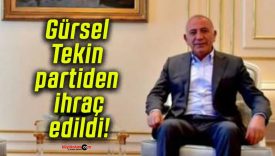 Gürsel Tekin partiden ihraç edildi!