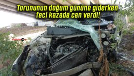 Torununun doğum gününe giderken feci kazada can verdi!