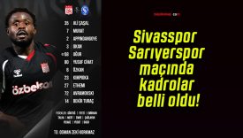 Sivasspor – Sarıyerspor maçında kadrolar belli oldu!