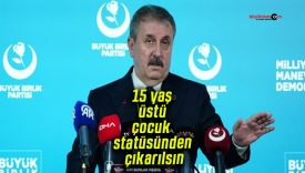 Destici’den dikkat çeken teklif: “15 yaş üstü çocuk statüsünden çıkarılsın”