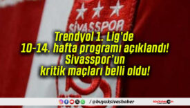 Trendyol 1. Lig’de 10-14. hafta programı açıklandı! Sivasspor’un kritik maçları belli oldu!
