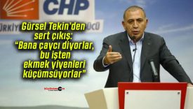 Gürsel Tekin’den sert çıkış: “Bana çaycı diyorlar, bu işten ekmek yiyenleri küçümsüyorlar”