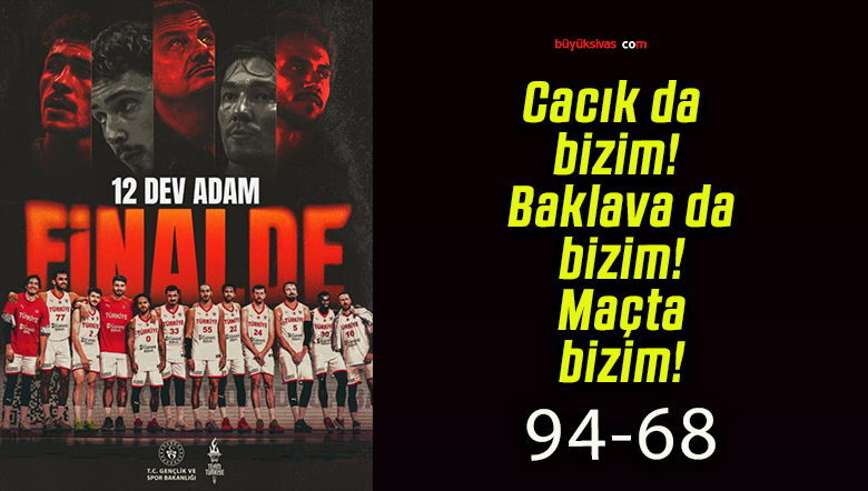 Cacık da bizim! Baklava da bizim! Maçta bizim!