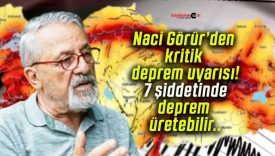 Naci Görür’den kritik deprem uyarısı! 7 şiddetinde deprem üretebilir..