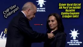 Özlem Vural Gürzel AK Parti’ye katıldı! Rozetini Cumhurbaşkanı Erdoğan taktı!