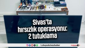 Sivas’ta hırsızlık operasyonu: 2 tutuklama