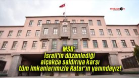 MSB: İsrail’in düzenlediği alçakça saldırıya karşı tüm imkanlarımızla Katar’ın yanındayız!