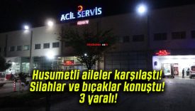 Husumetli aileler karşılaştı! Silahlar ve bıçaklar konuştu! 3 yaralı!