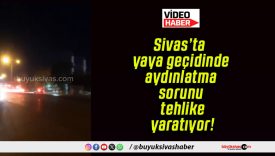 Sivas’ta yaya geçidinde aydınlatma sorunu tehlike yaratıyor!