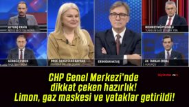 CHP Genel Merkezi’nde dikkat çeken hazırlık! Limon, gaz maskesi ve yataklar getirildi!