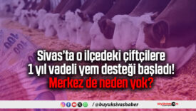 Sivas o ilçedeki çiftçilere 1 yıl vadeli yem desteği başladı! Merkez de neden yok?