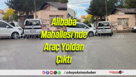 Alibaba Mahallesi’nde Araç Yoldan Çıktı