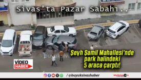 Şeyh Şamil Mahallesi’nde park halindeki 5 araca çarptı!