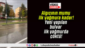 Algıcının mumu ilk yağmura kadar! Yeni yapılan bulvar ilk yağmurda çöktü!