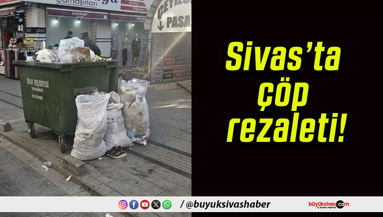 Sivas’ta çöp rezaleti!