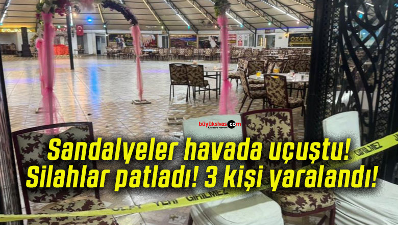 Sandalyeler havada uçuştu! Silahlar patladı! 3 kişi yaralandı!