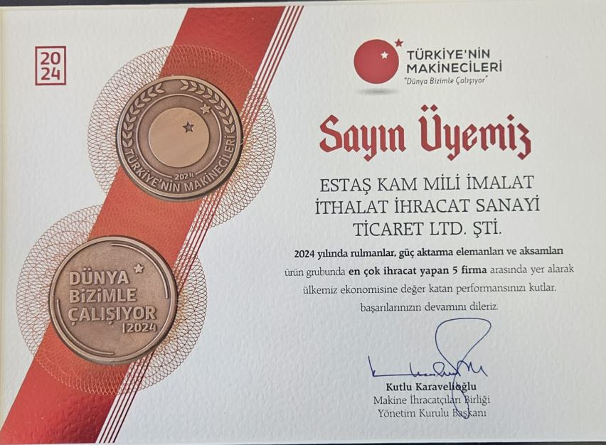 ESTAŞ’a Türkiye’nin Makinecileri’nden İhracat Başarı Ödülü