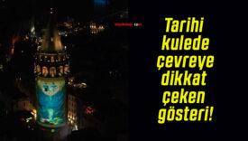 Tarihi kulede çevreye dikkat çeken gösteri!