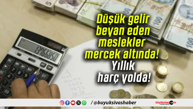 Düşük gelir beyan eden meslekler mercek altında! Yıllık harç yolda!