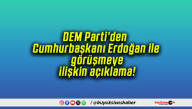 DEM Parti’den Cumhurbaşkanı Erdoğan ile görüşmeye ilişkin açıklama!