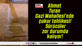Ahmet Turan Gazi Mahallesi’nde çukur tehlikesi! Sürücüler zor durumda kalıyor!